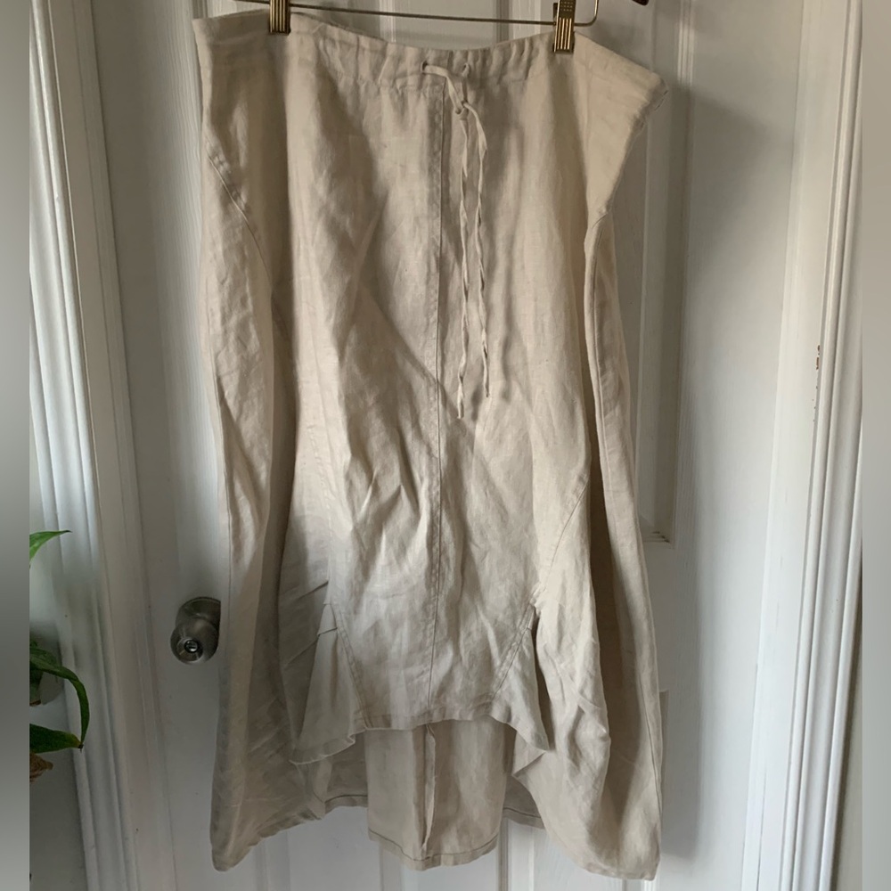 ☀️ 3/$20 Long linen skirt L